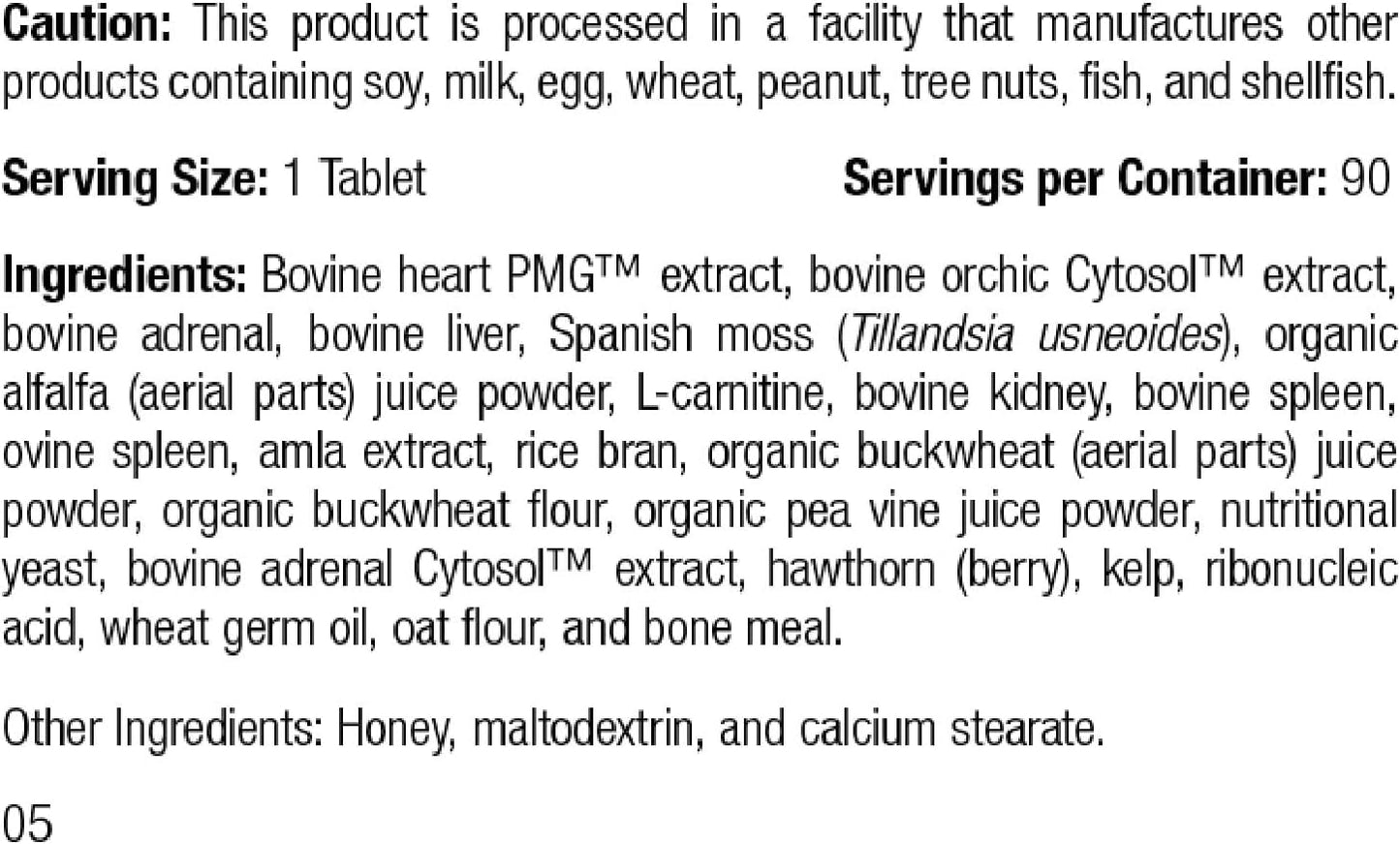 Standard Process Feline Cardiac Support Supplement - 90 Tablets - Heart Health & Function - Nutritional Supplement for Cats - Cardiovascular Support Tablet