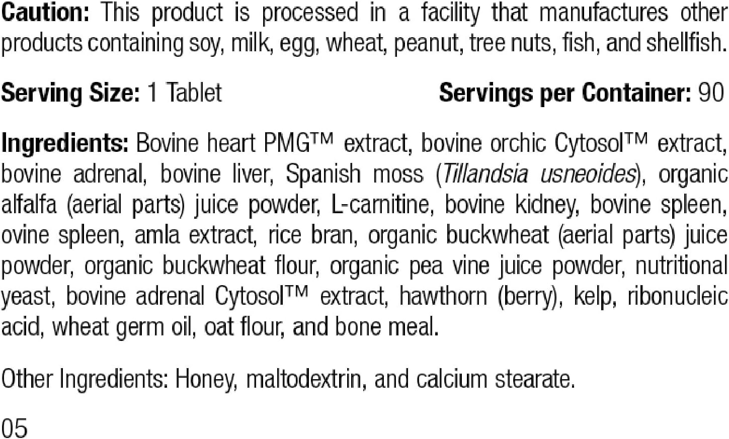 Standard Process Feline Cardiac Support Supplement - 90 Tablets - Heart Health & Function - Nutritional Supplement for Cats - Cardiovascular Support Tablet