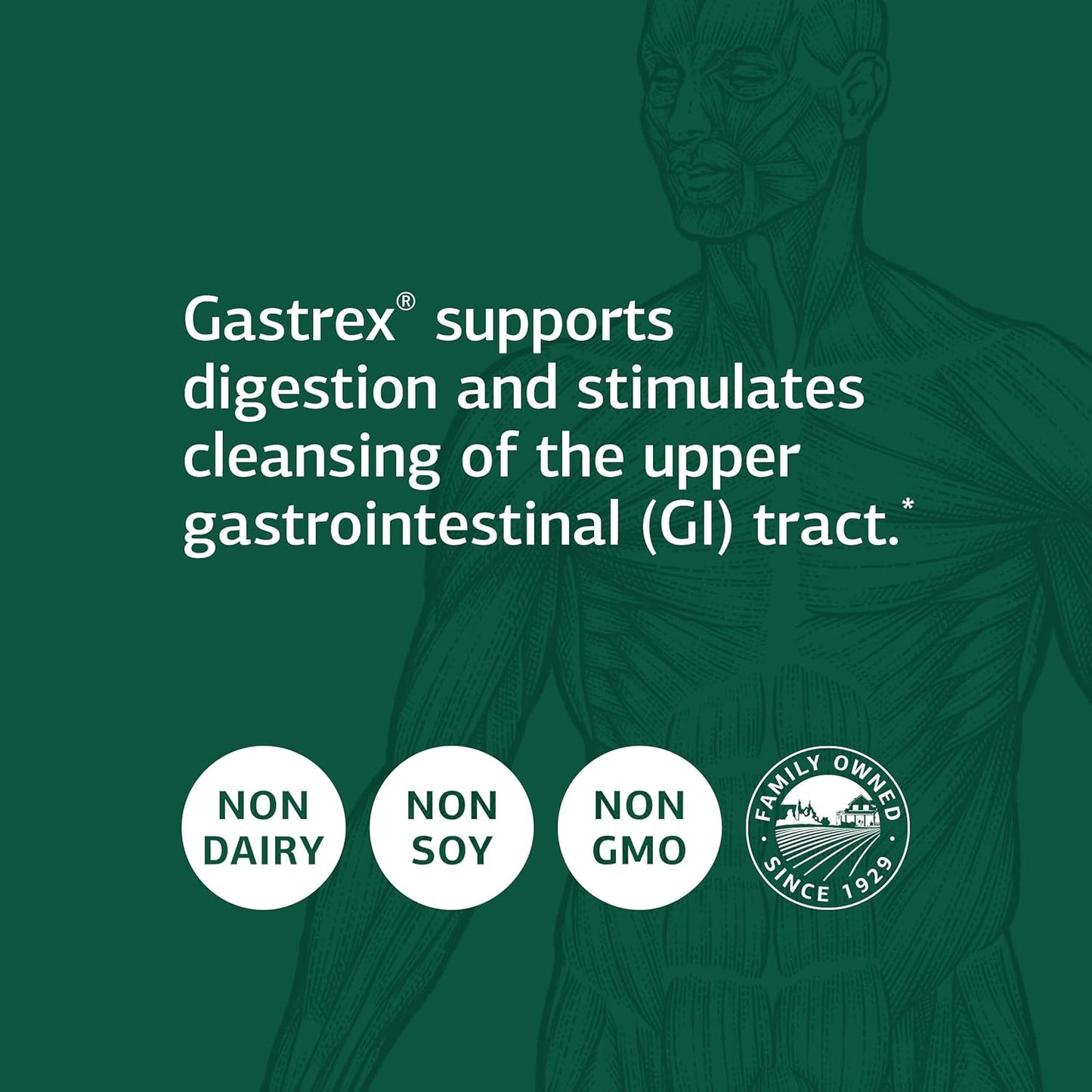 Standard Process Gastrex Capsules - Whole Food Digestive Support with Oat Straw, Choline Bitartrate, and More - 90 Count