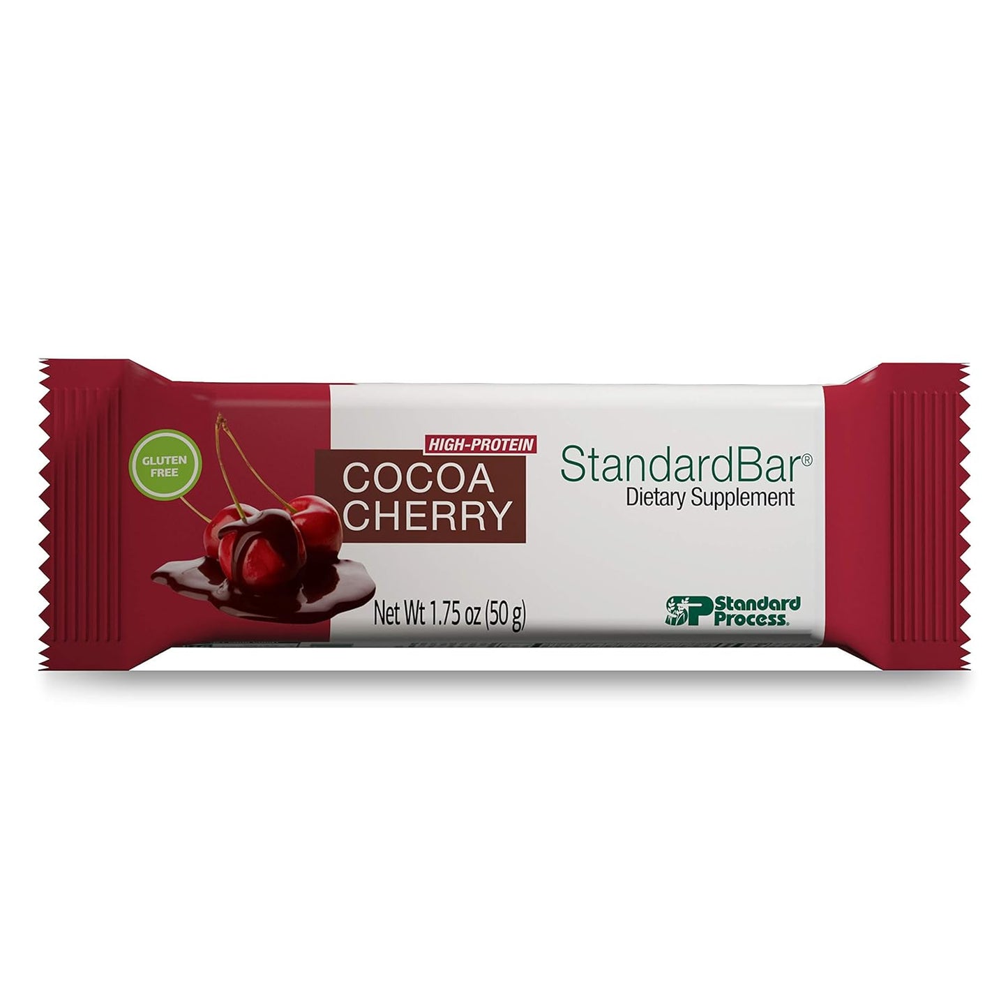 Standard Process Inc. StandardBar: Cocoa Cherry Protein Bar with Whole Food Calcium & Potassium Formula - Gluten-Free & Vegetarian - 18 Bars