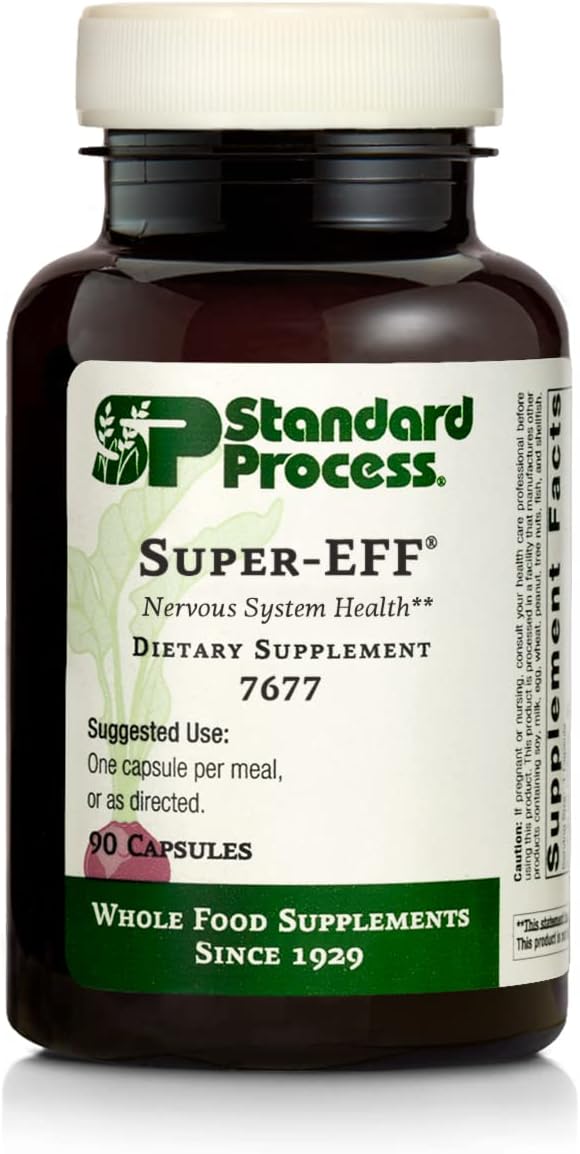 Standard Process Super-EFF Capsules - Natural Energy Boost with Flaxseed Oil and Spanish Moss - 90 Count