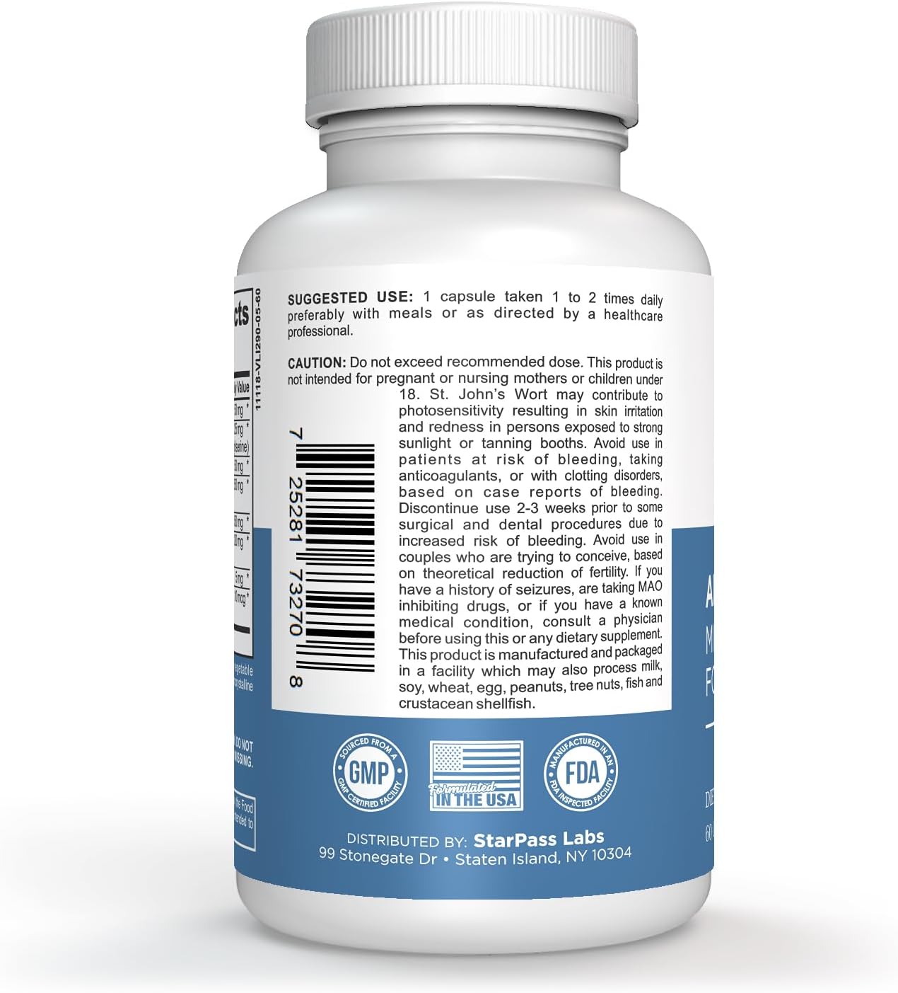 StarPass Labs Advanced Memory Formula: Extreme Brain Booster Supplement - Enhance Memory, Focus, and Mental Performance - 180 Capsules (3 Pack)