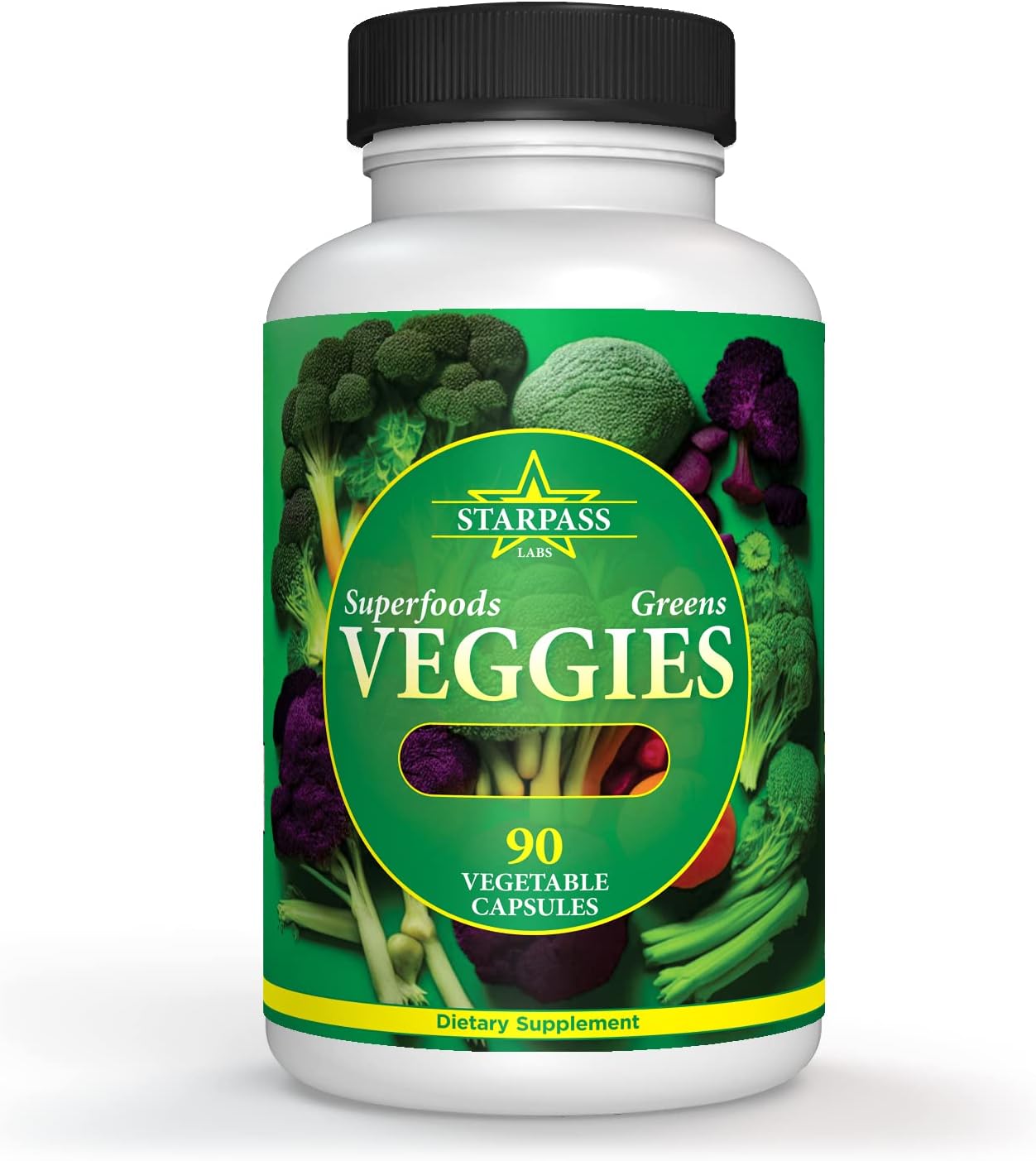 StarPass Labs Vegetarian Superfood Reds Fruits and Greens Capsules | Vegan 90 Fruits 90 Veggies for Men Women Kids | Natural Vitamins Minerals