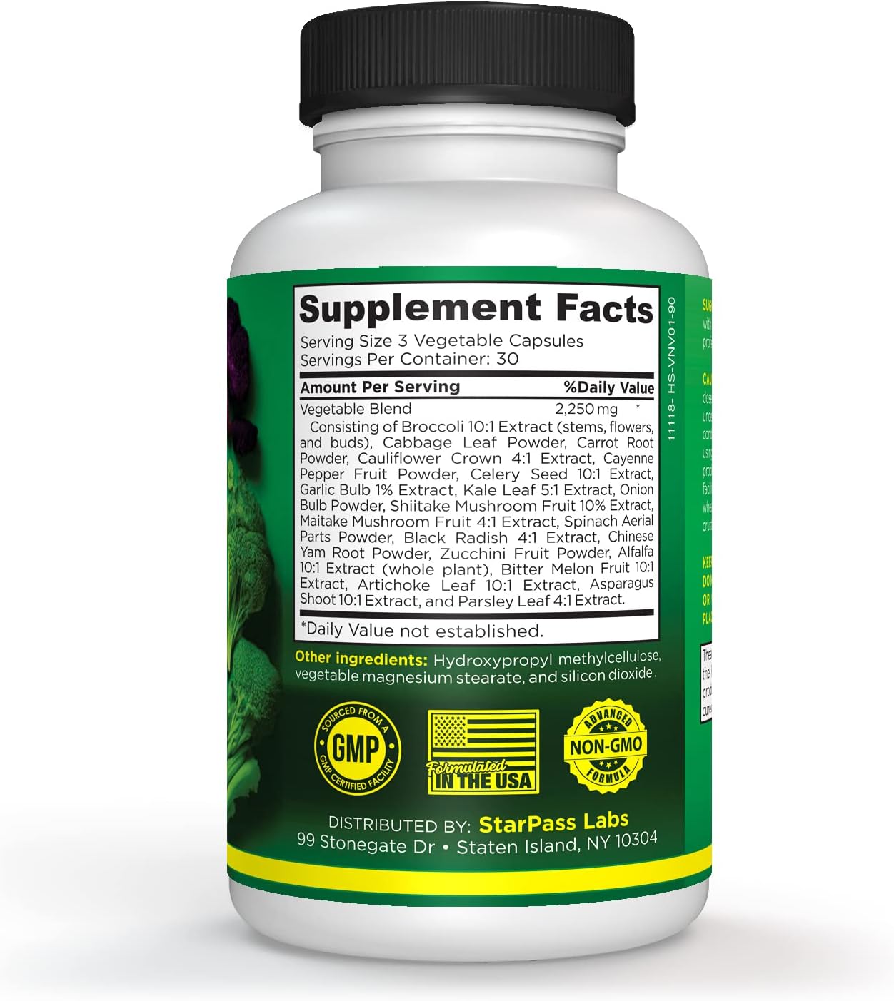 StarPass Labs Vegetarian Superfood Reds Fruits and Greens Capsules | Vegan 90 Fruits 90 Veggies for Men Women Kids | Natural Vitamins Minerals