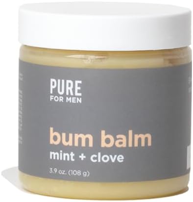 Stay Ready with Pure for Men Fiber Supplement (120 Count) + Bum Balm Raw Lotion for Men - Complete Men's Wellness Set