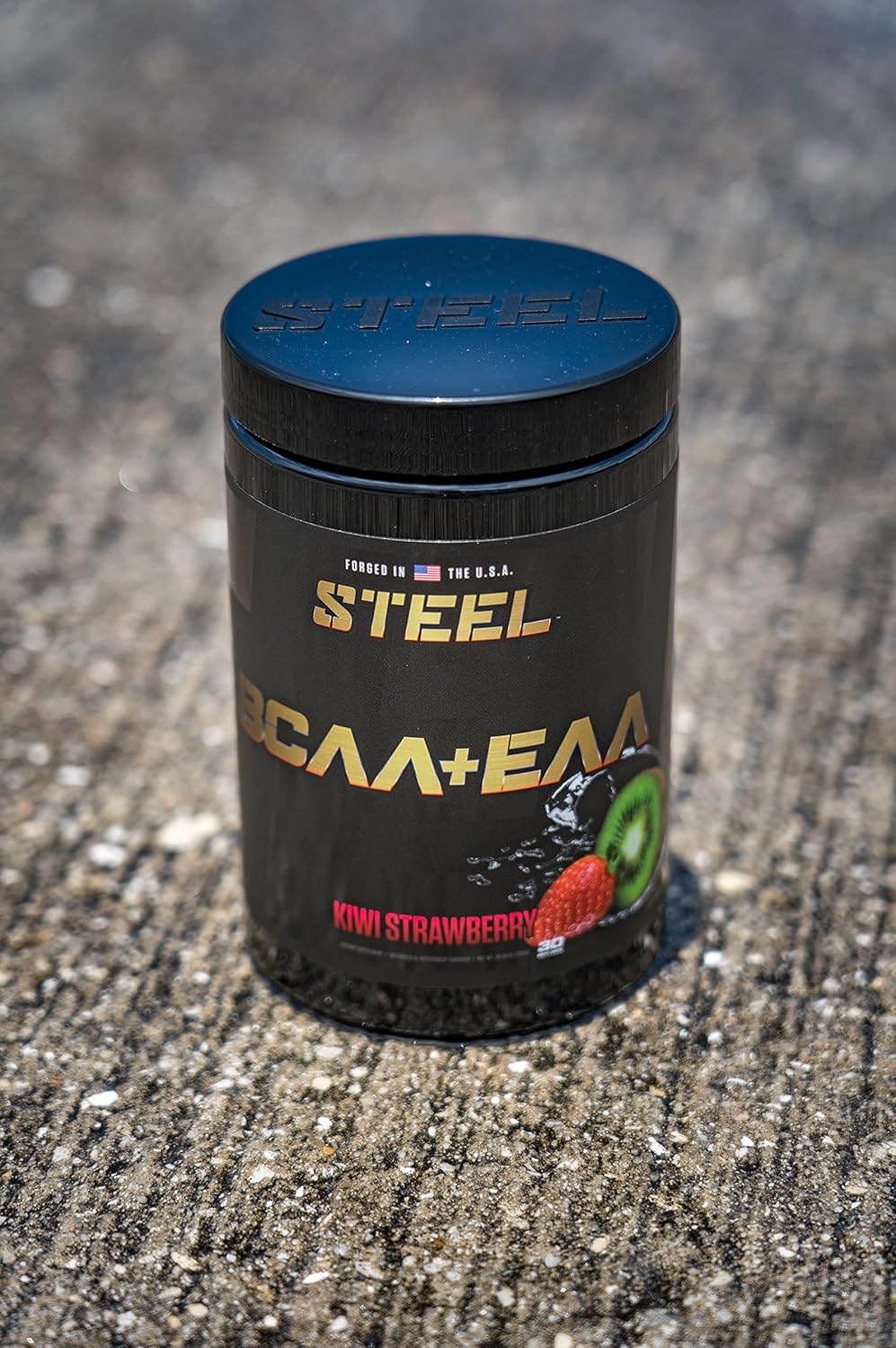 Steel Supplements BCAA EAA Powder - Kiwi Strawberry Flavor | Boosts Lean Muscle Growth and Workout Stamina | 2:1:1 Ratio for Faster Muscle Recovery | 30 Servings