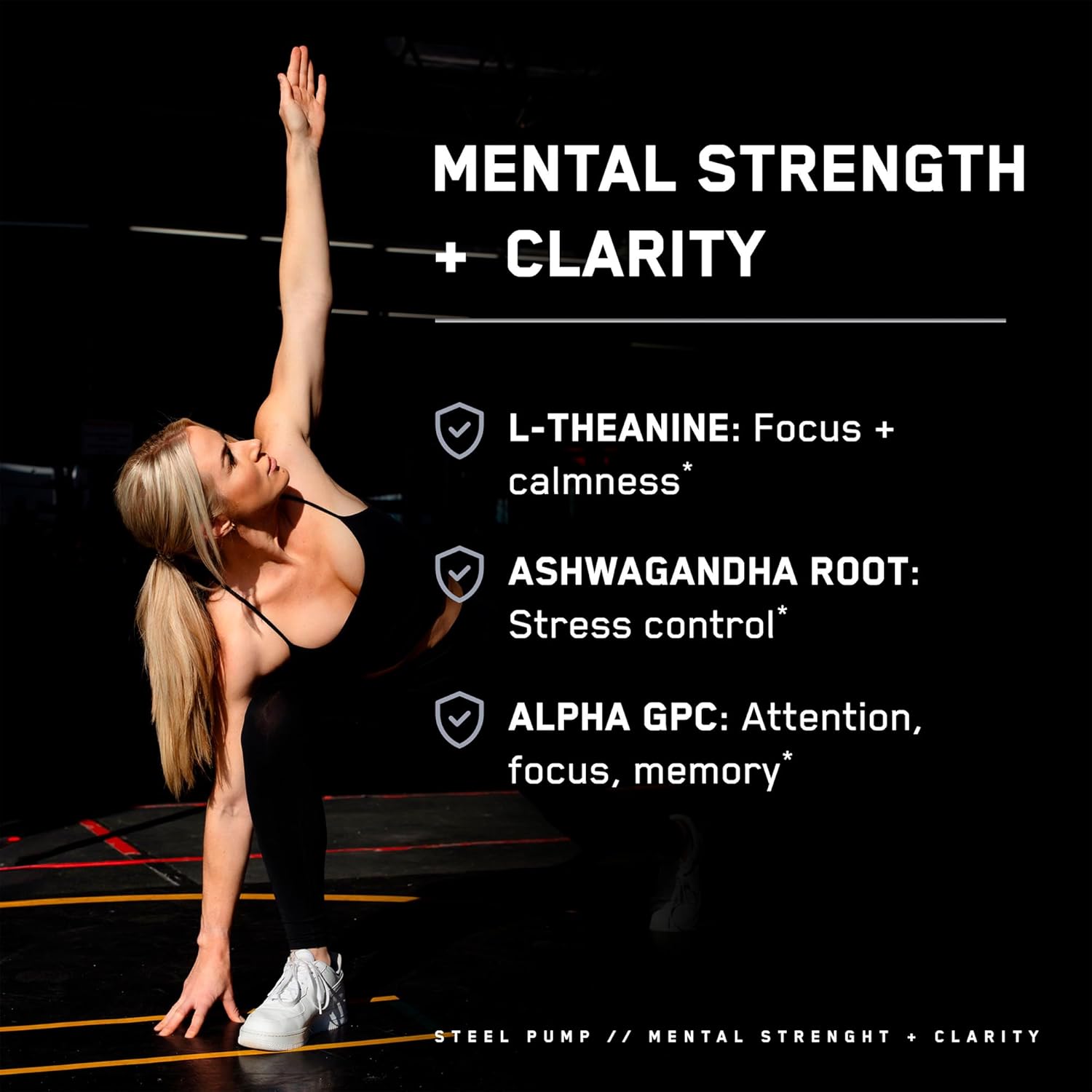 SteelFit Steel Pump Pre Workout Powder - Black Cherry Slushie Flavor (30 Servings) | Advanced Nitric Oxide Supplement for Muscle Building & Recovery with Peak ATP, Ashwagandha, & Electrolytes