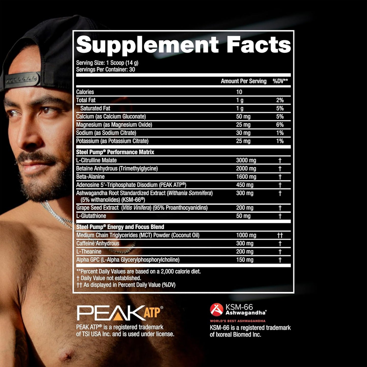 SteelFit Steel Pump Pre Workout Powder - Black Cherry Slushie Flavor (30 Servings) | Advanced Nitric Oxide Supplement for Muscle Building & Recovery with Peak ATP, Ashwagandha, & Electrolytes