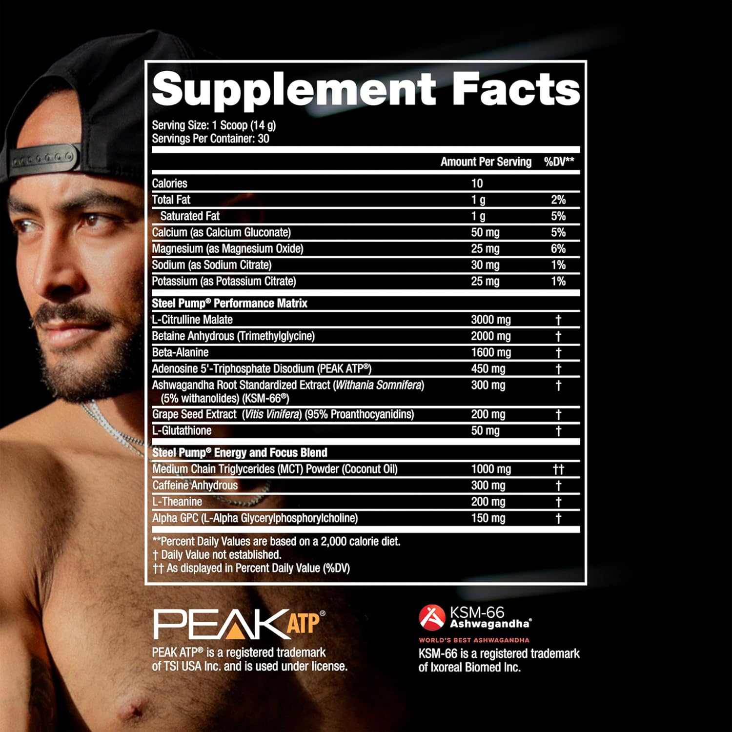 SteelFit Steel Pump Pre Workout Powder - Black Cherry Slushie Flavor (30 Servings) | Advanced Nitric Oxide Supplement for Muscle Building & Recovery with Peak ATP, Ashwagandha, & Electrolytes