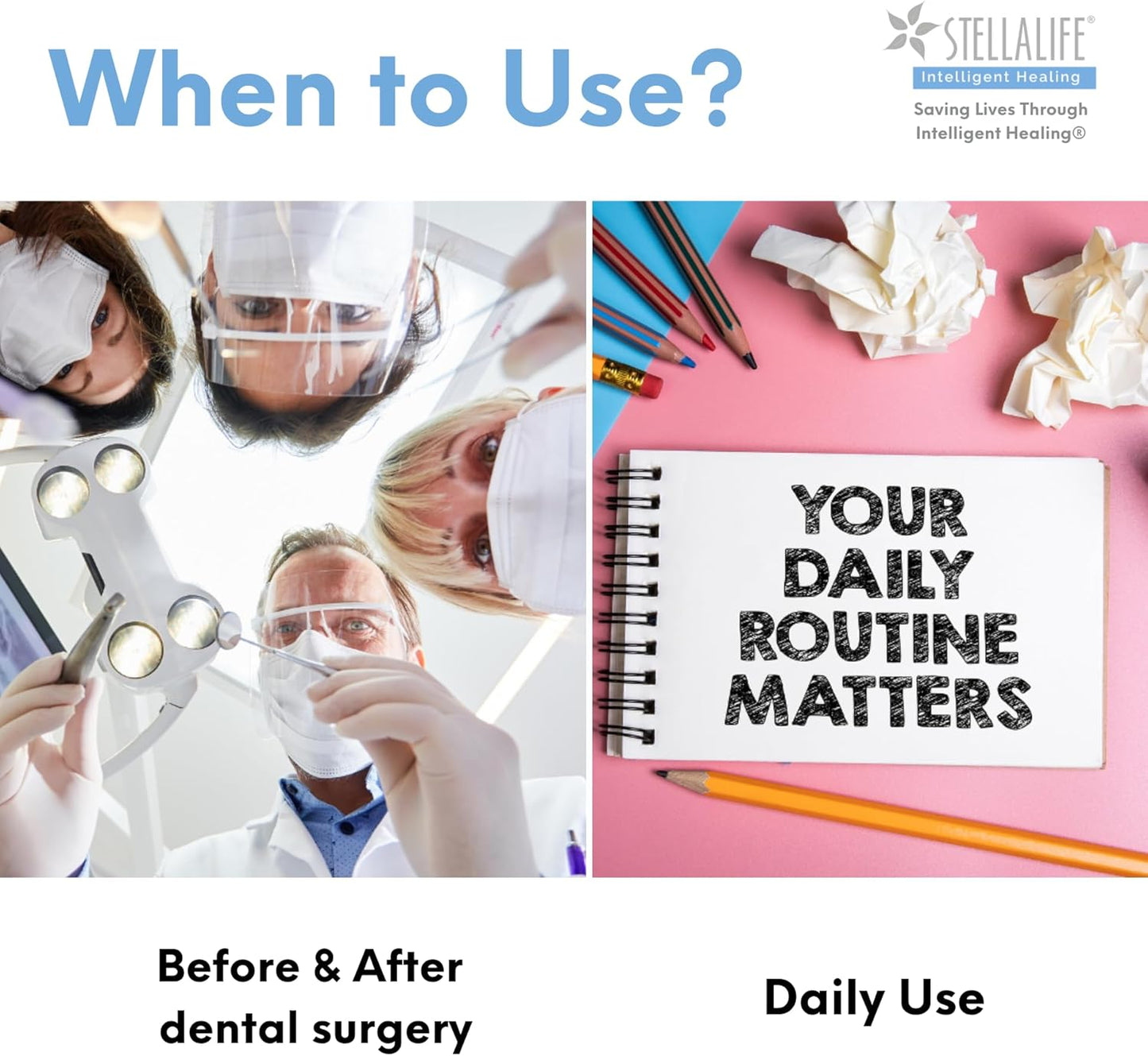 StellaLife DentaMedica Nutritional Support Capsules for Dental Surgery Recovery, Vitamin D3 & K2 for Bone and Gum Health, Vitamin A, B-Complex, Beta-Carotene, Zinc, CoQ10 - 168 Count