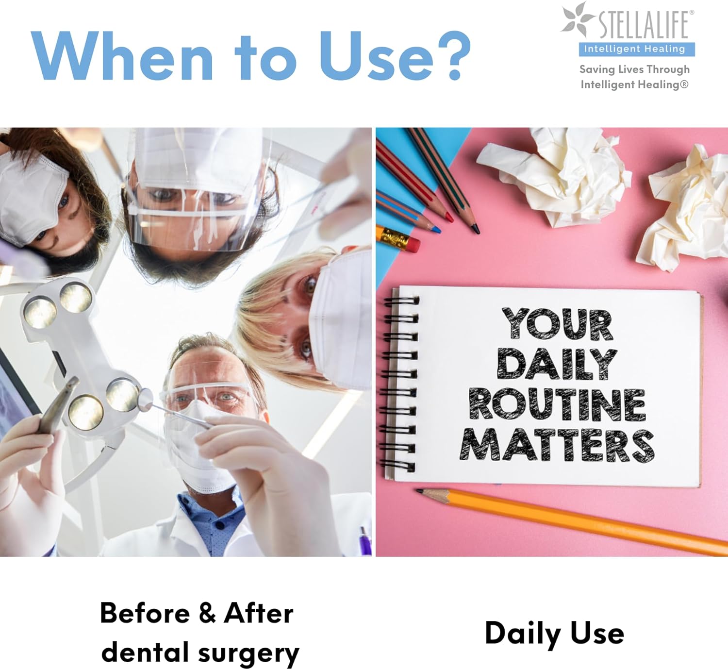 StellaLife DentaMedica Nutritional Support Capsules for Dental Surgery Recovery, Vitamin D3 & K2 for Bone and Gum Health, Vitamin A, B-Complex, Beta-Carotene, Zinc, CoQ10 - 168 Count