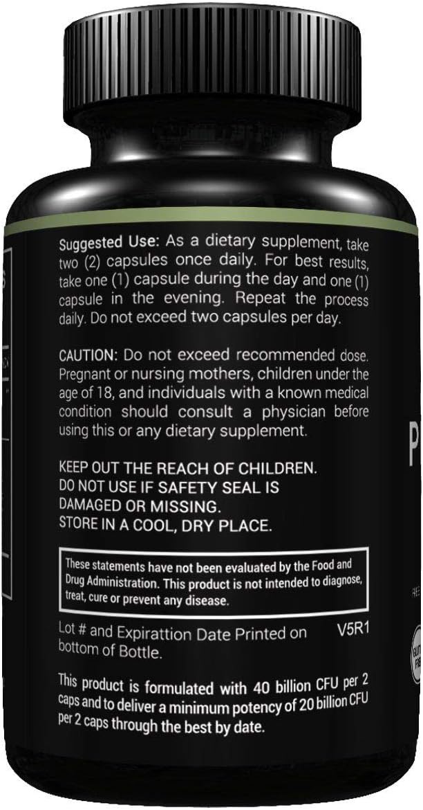 Stellar Labs Probiotic 40 Dietary Supplement for Immune & Digestive Support, 60 Count - Gluten-Free, Non-GMO, Vegan Formula