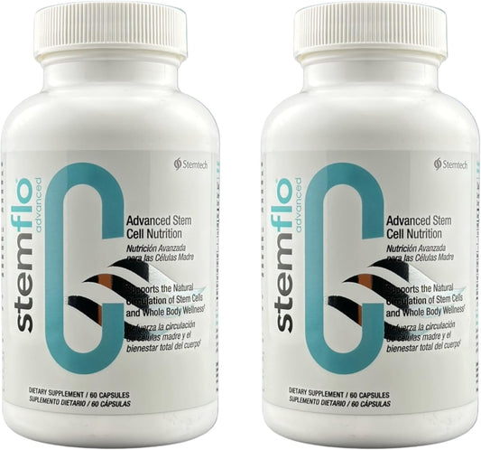 StemFlo® Advanced Formula 2 Pack - Boost Your System with Trans-Resveratrol, Curcumin, and Antioxidants for Health, Longevity, and Vitality