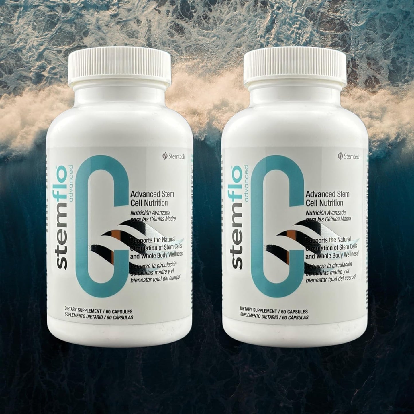 StemFlo® Advanced Formula 2 Pack - Boost Your System with Trans-Resveratrol, Curcumin, and Antioxidants for Health, Longevity, and Vitality