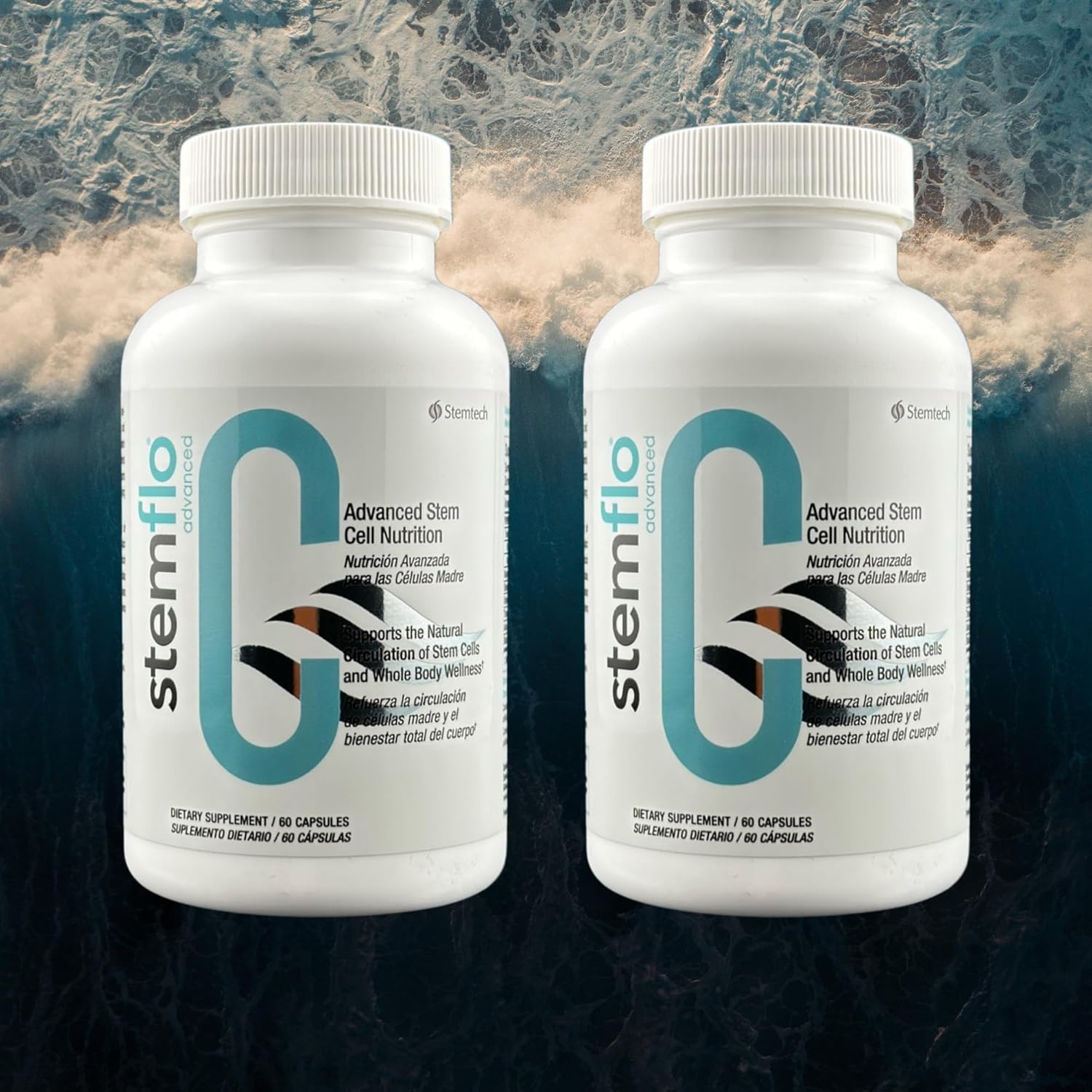 StemFlo® Advanced Formula 2 Pack - Boost Your System with Trans-Resveratrol, Curcumin, and Antioxidants for Health, Longevity, and Vitality