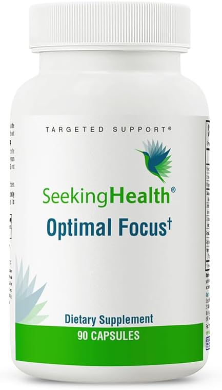 Stimulant-Free Nootropic Support for Memory and Focus with Choline, DHA, and Ginseng - Vegan - 90 Capsules