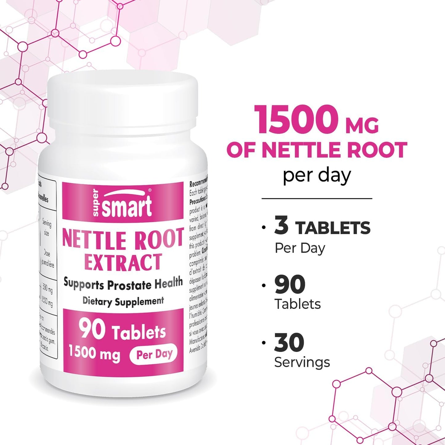 Stinging Nettle Root Extract 16:1 - Prostate & Urinary Health - Allergy Support - Non-GMO - 90 Tablets