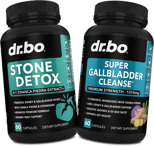 Stone Breaker Chanca Piedra Gallbladder Cleanse - Kidney & Gallbladder Detox with Ox Bile & Betaine HCL - Gallstone Dissolver Liver Flush