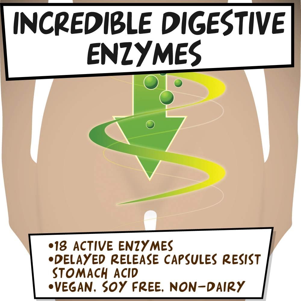 Stonehenge Health Digestive Enzymes - 18 Plant-Based Enzymes for Gas, Bloating, Fatigue - Lipase, Lactase, Protease, Amylase, Bromelain (3 Pack)