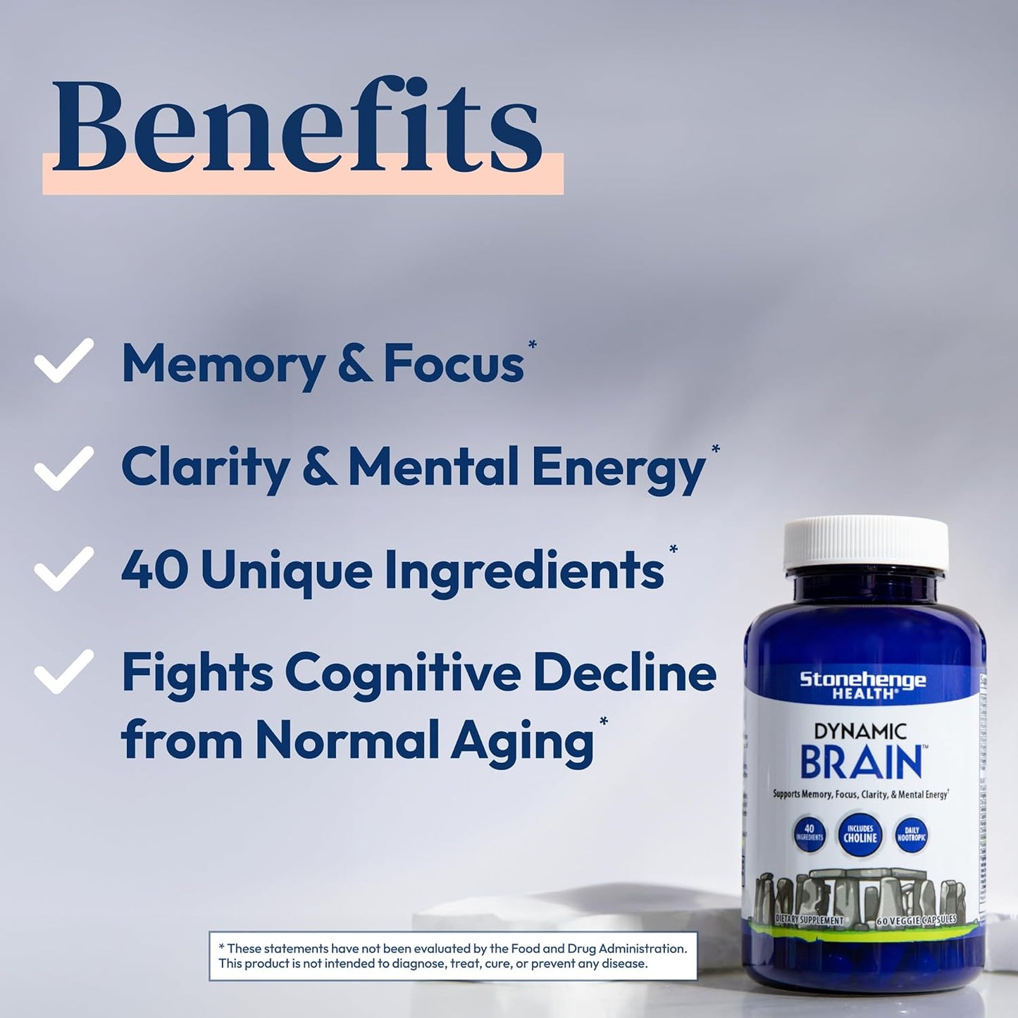 Stonehenge Health Dynamic Biotics Probiotic, Dynamic Brain, and Turmeric Bundle for Energy, Joints, Digestion, and Cognitive Support