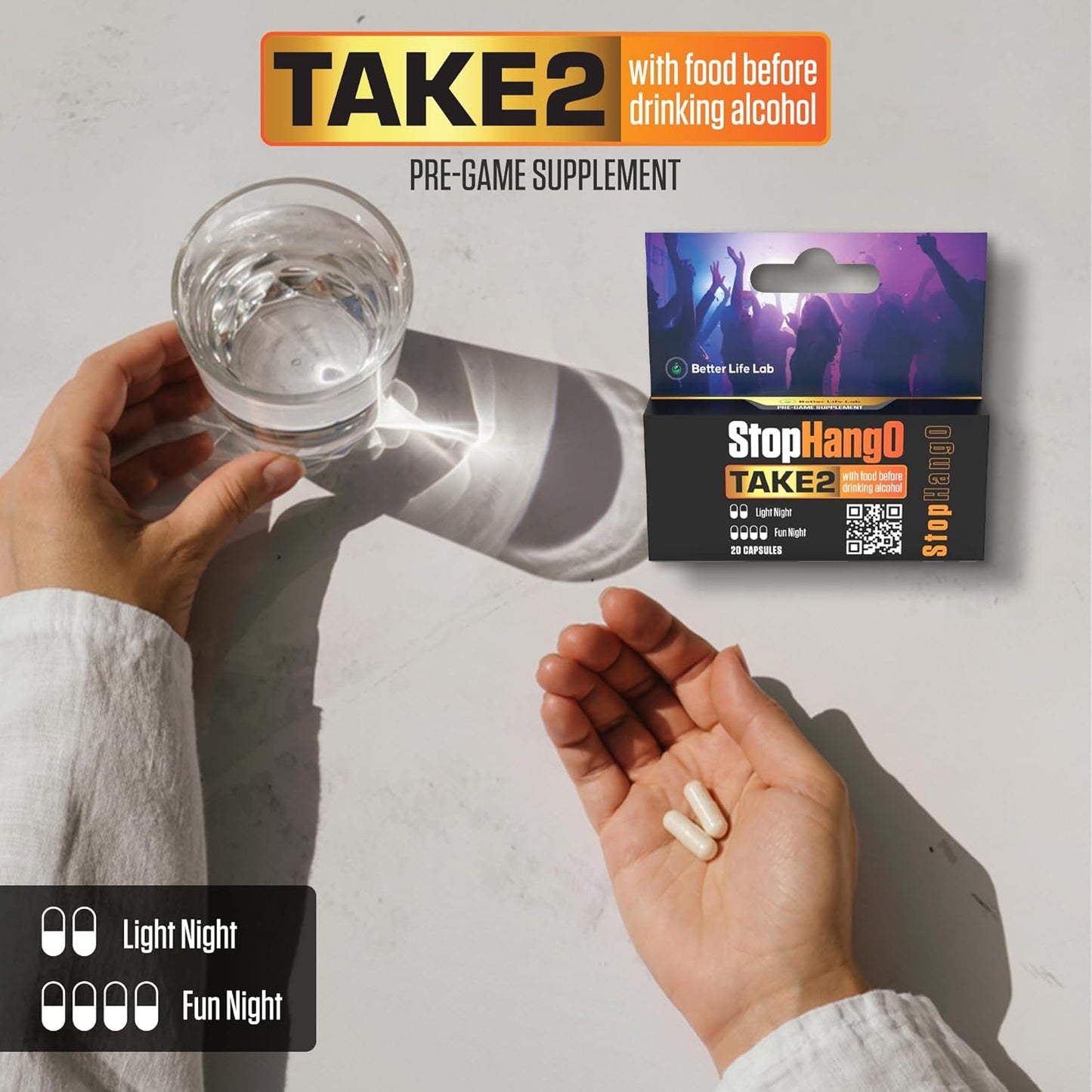 StopHangO Travel Pack: Post-Celebration & Morning Relief (2 Pack) - BETTER LIFE LAB