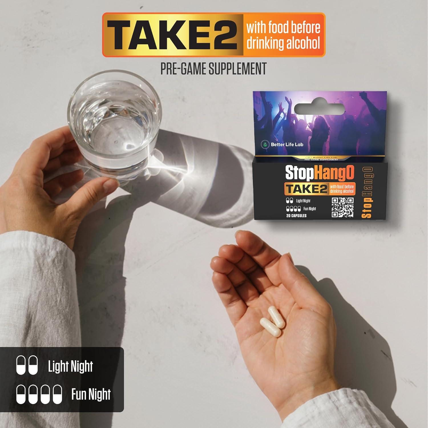 StopHangO Travel Pack: Post-Celebration & Morning Relief (2 Pack) - BETTER LIFE LAB