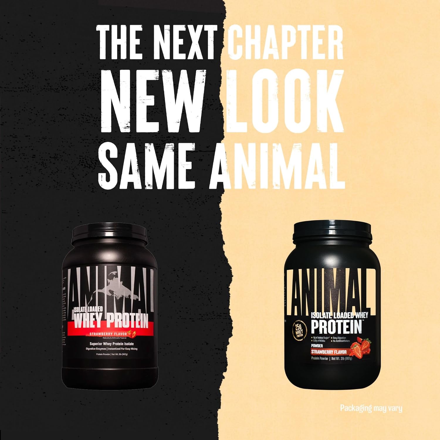 Strawberry Animal Whey Isolate Protein Powder - Ideal for Pre & Post Workout Muscle Building and Recovery - 25g Protein, Low Sugar, Digestive Enzymes - 2 lbs