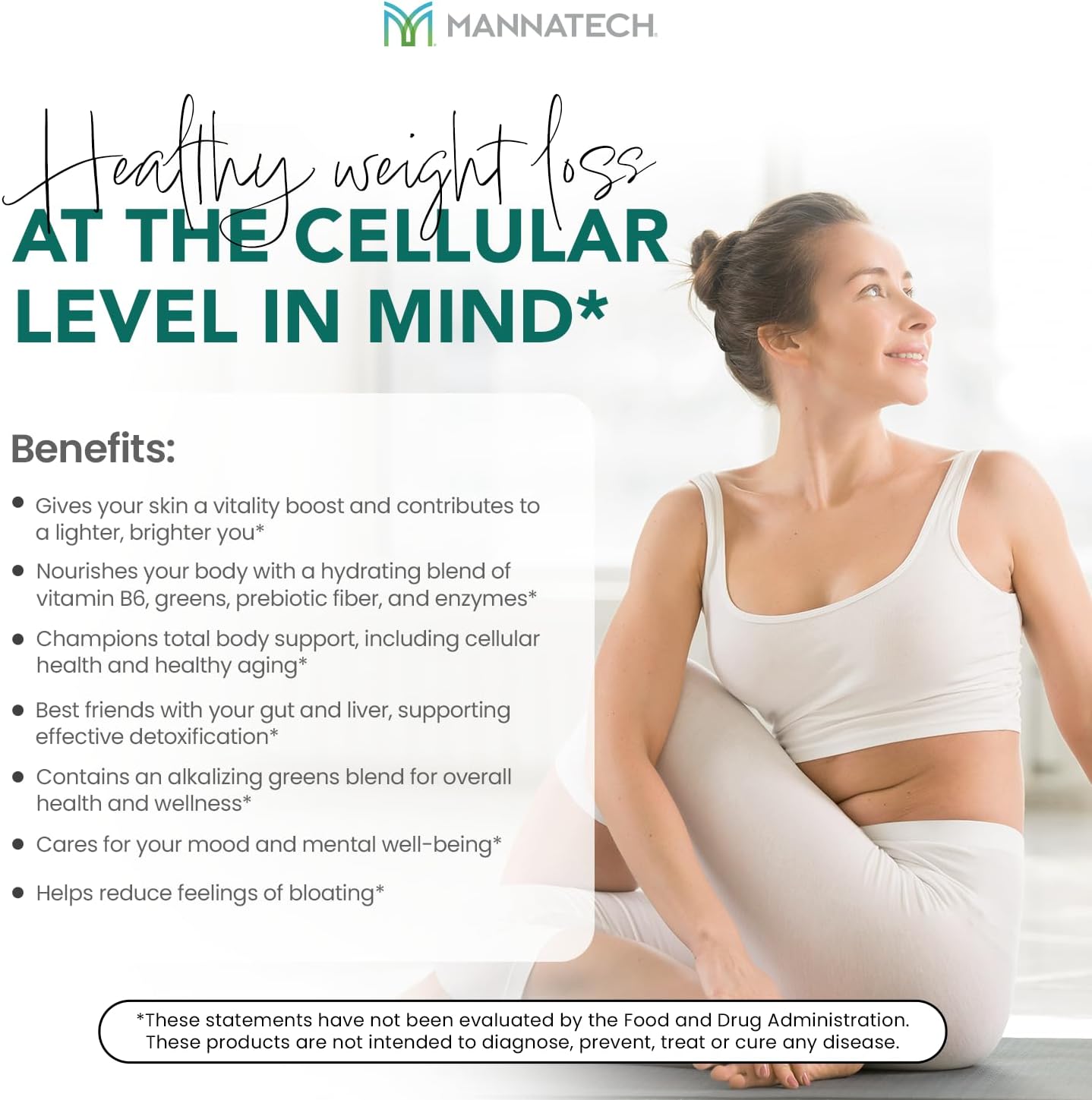 Strawberry Apple Prebiotic Fiber Drink Mix with Digestive Enzymes & Greens - Supports Digestion and Cellular Health - Mannatech TruHealth Cleanse 102g