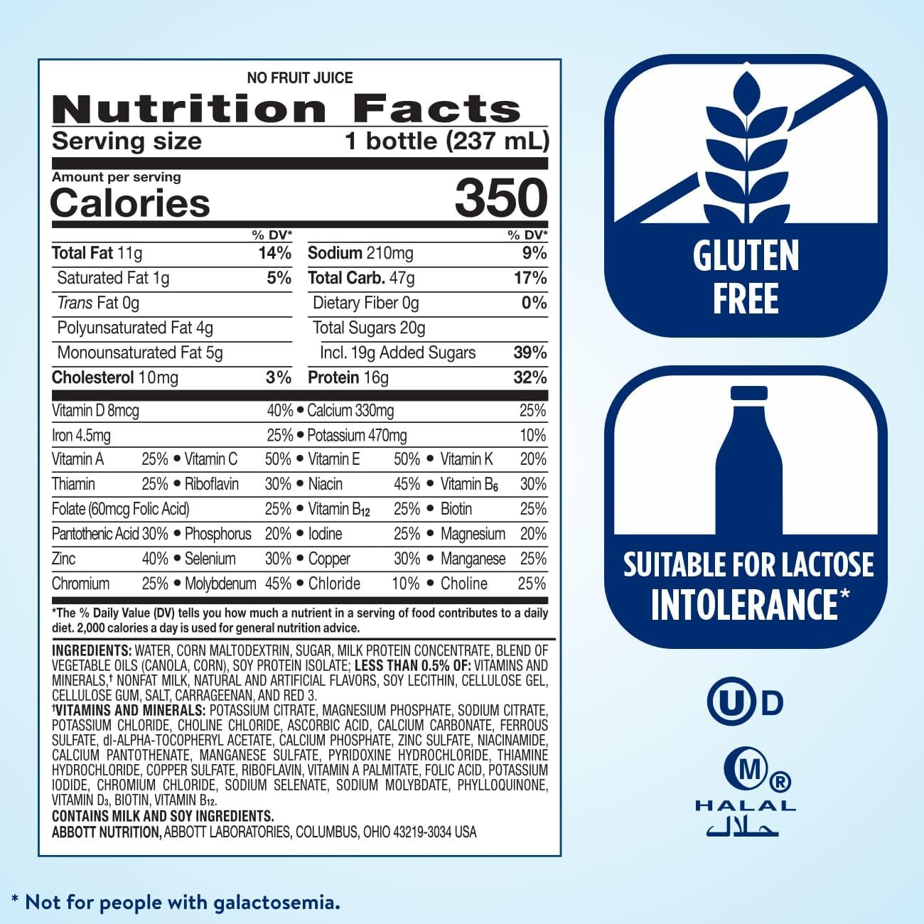 Strawberry Ensure Plus Nutrition Shake: Meal Replacement with Fiber, 16g Protein, 27 Vitamins & Minerals - 24 Pack