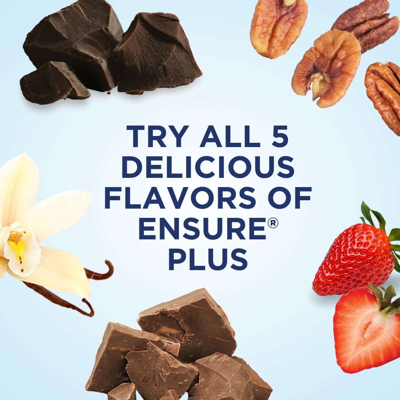 Strawberry Ensure Plus Nutrition Shake: Meal Replacement with Fiber, 16g Protein, 27 Vitamins & Minerals - 24 Pack