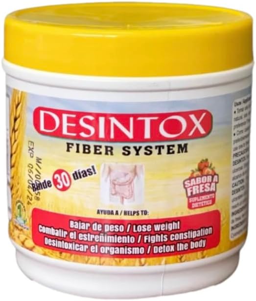 Strawberry Flavored Desintox Fiber System for Detoxification and Digestive Health