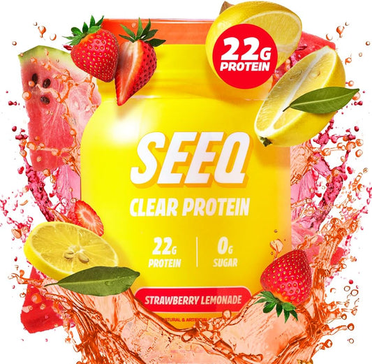 Strawberry Lemonade Clear Whey Isolate Protein Powder - 25 Servings, 22g Protein Per Serving - Lactose-Free, Sugar-Free, Keto-Friendly, Soy-Free - Post-Workout Juice-Like Protein