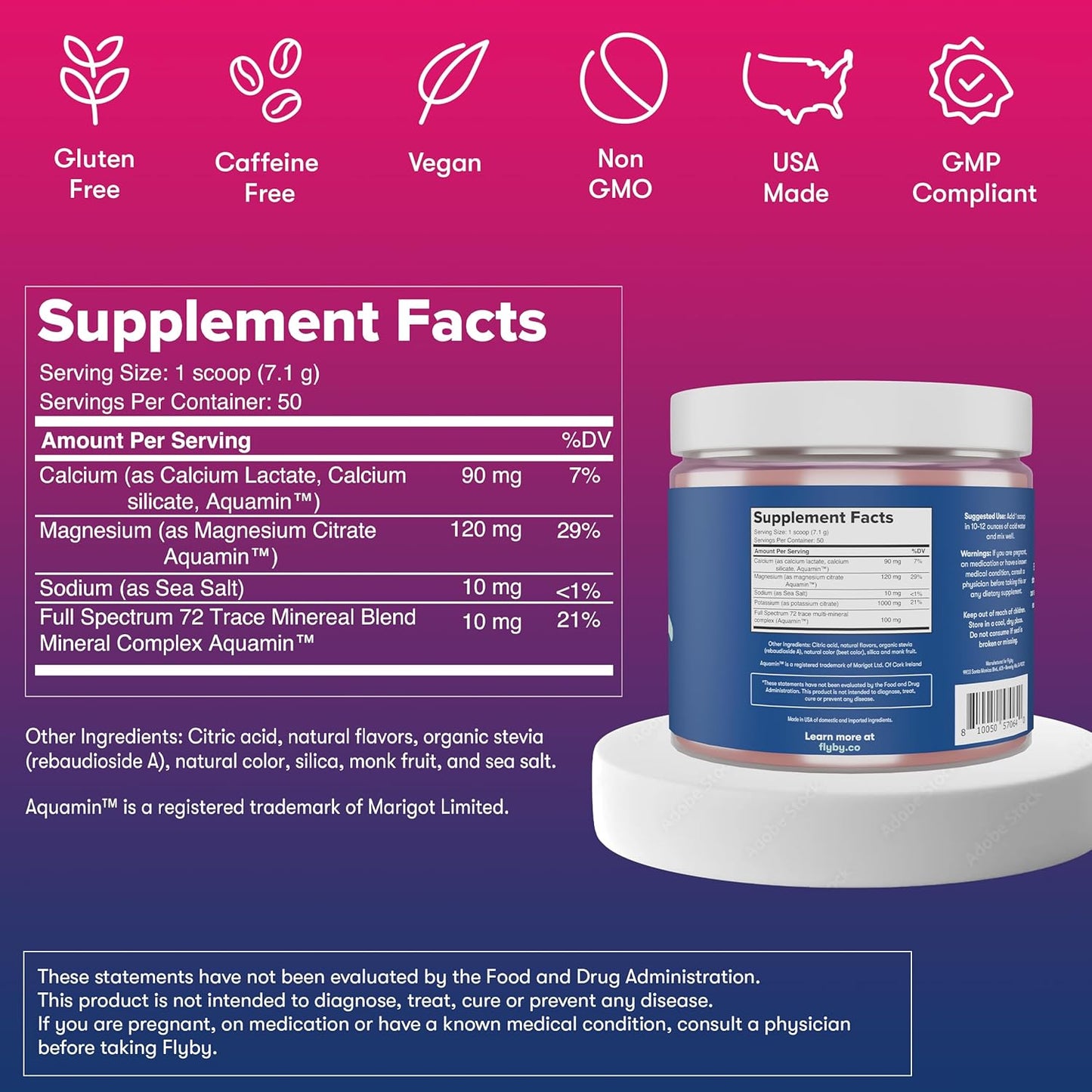 Strawberry Lemonade Electrolyte Powder with Potassium, Calcium, Magnesium, Sea Salt, Trace Minerals | Electrolyte Recovery | Non-GMO & Gluten-Free