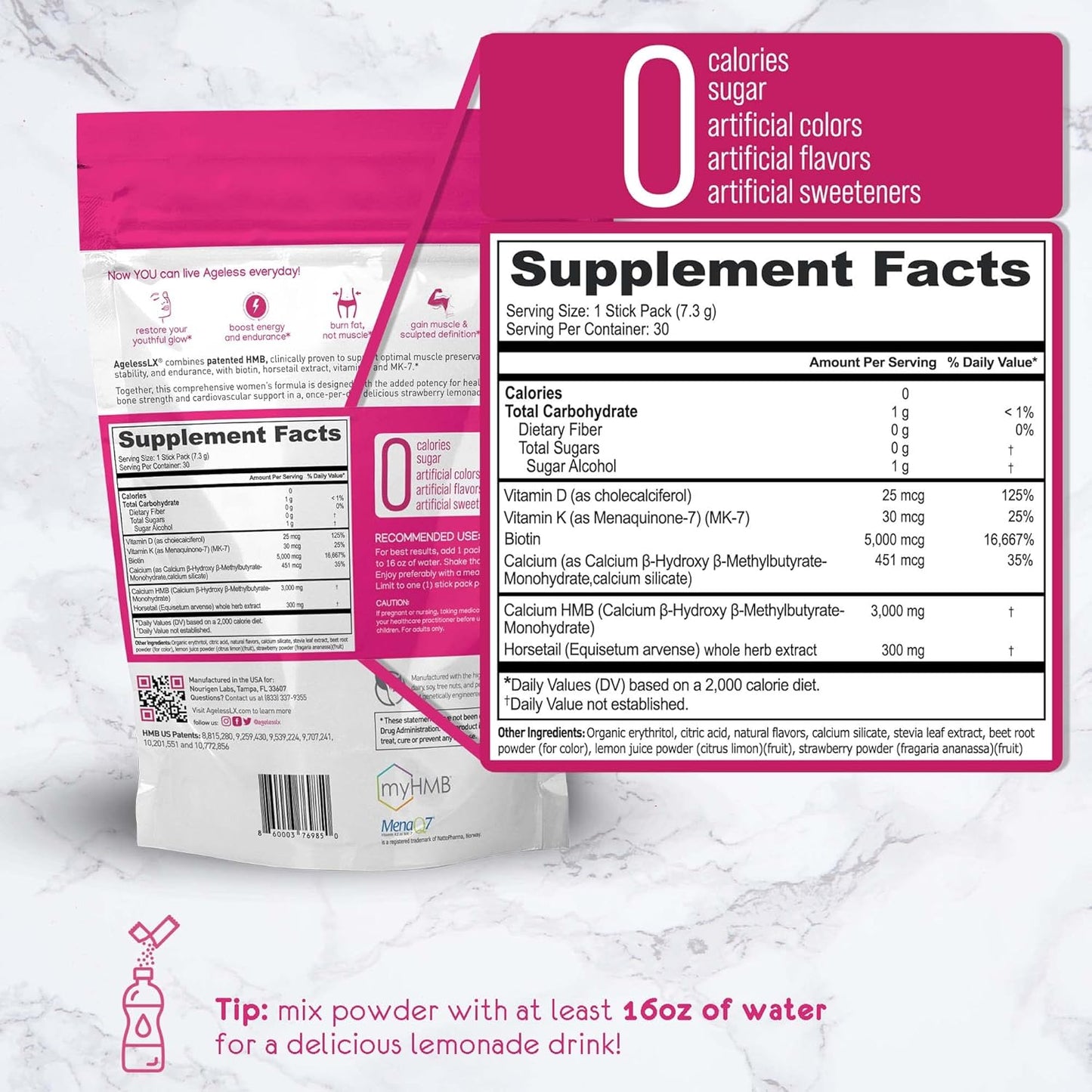 Strawberry Lemonade & Power Greens Supplement Bundle - Anti-Aging & Superfoods