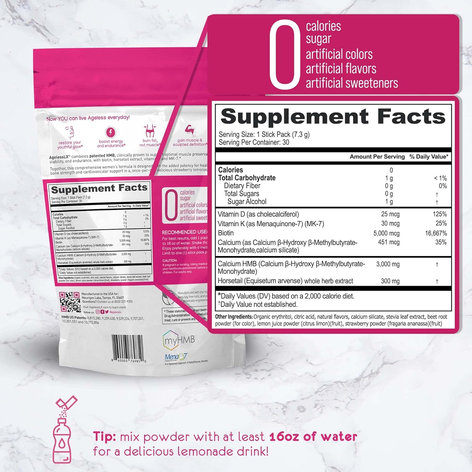 Strawberry Lemonade & Power Greens Supplement Bundle - Anti-Aging & Superfoods