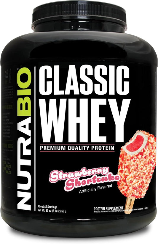 Strawberry Shortcake Classic Whey Protein Powder - 5 Pounds, Low Glycemic Index, No Fillers, Artificial Colors, Preservatives