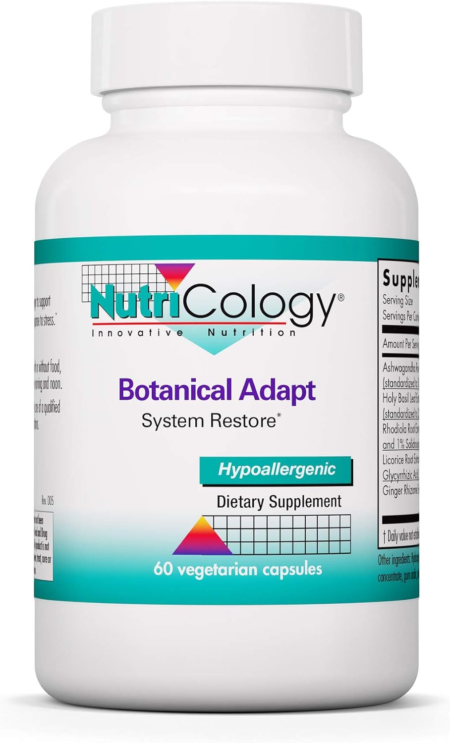 Stress Support Supplement with Adaptogens - 60 Capsules, Features Ashwagandha, Rhodiola, Holy Basil - Cortisol Manager for HPA Axis