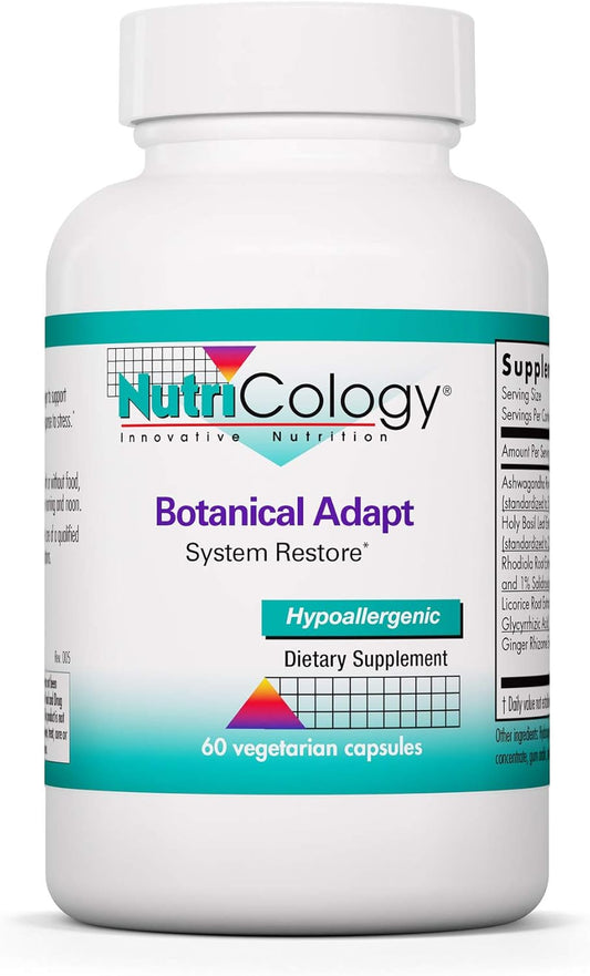 Stress Support Supplement with Adaptogens - 60 Capsules, Features Ashwagandha, Rhodiola, Holy Basil - Cortisol Manager for HPA Axis