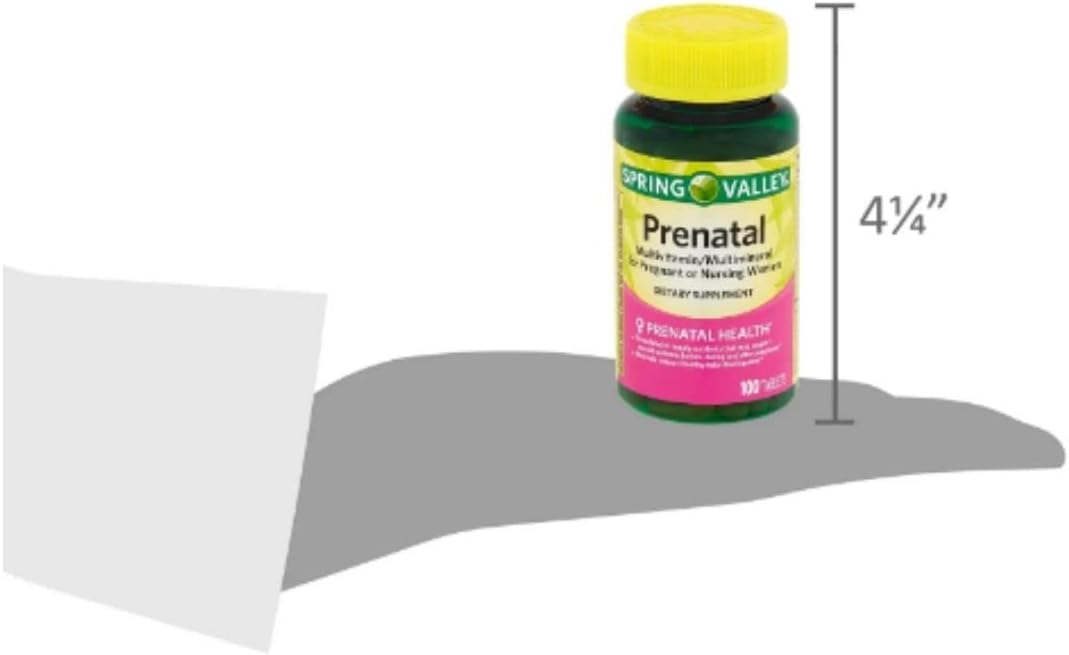 STS Home Spring Valley Prenatal Multivitamin - Multimineral Tablets, 100 Count + Bonus STS Sticker