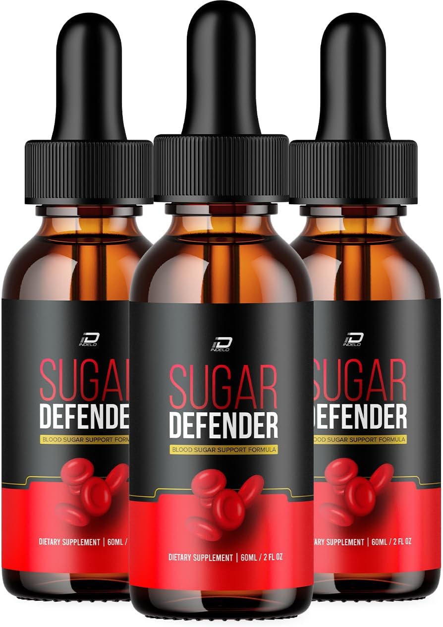 Sugar Defender Drops Supplement - 24 Hour Liquid Formula for Energy and Circulation - Organic Herbal Blend (3 Pack - 180 ML)