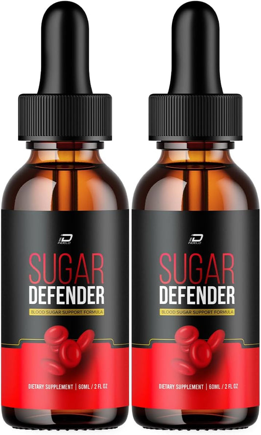 Sugar Defender Drops Supplement - Official 24 Hour Liquid Formula for Energy & Circulation - Max Strength Organic Herbal Blend (2 Pack - 120 ML)