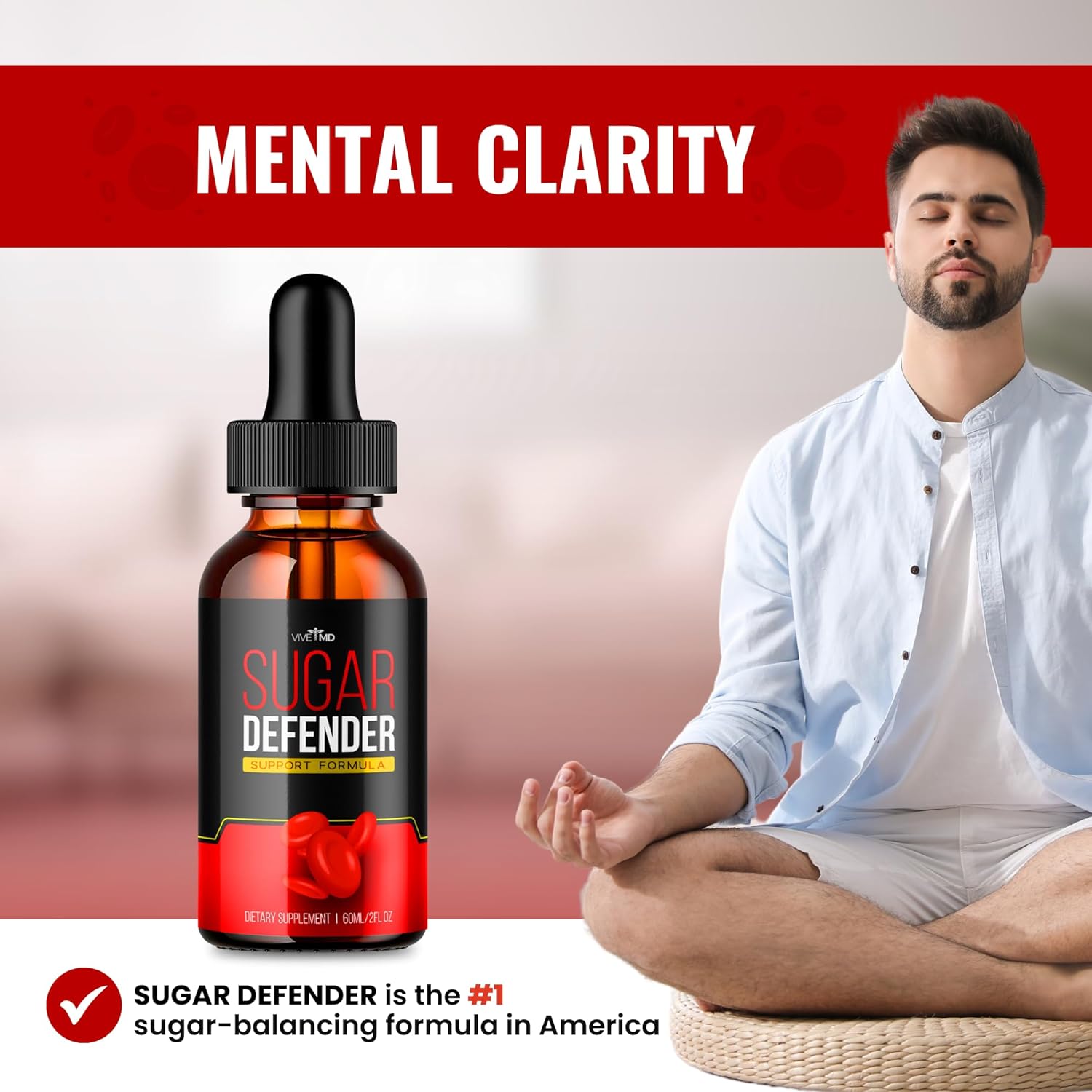 Sugar Defender Drops with Hawthorn Berry - Maximum Strength Supplement - Official Formula for Blood Sugar Support - 1 Pack