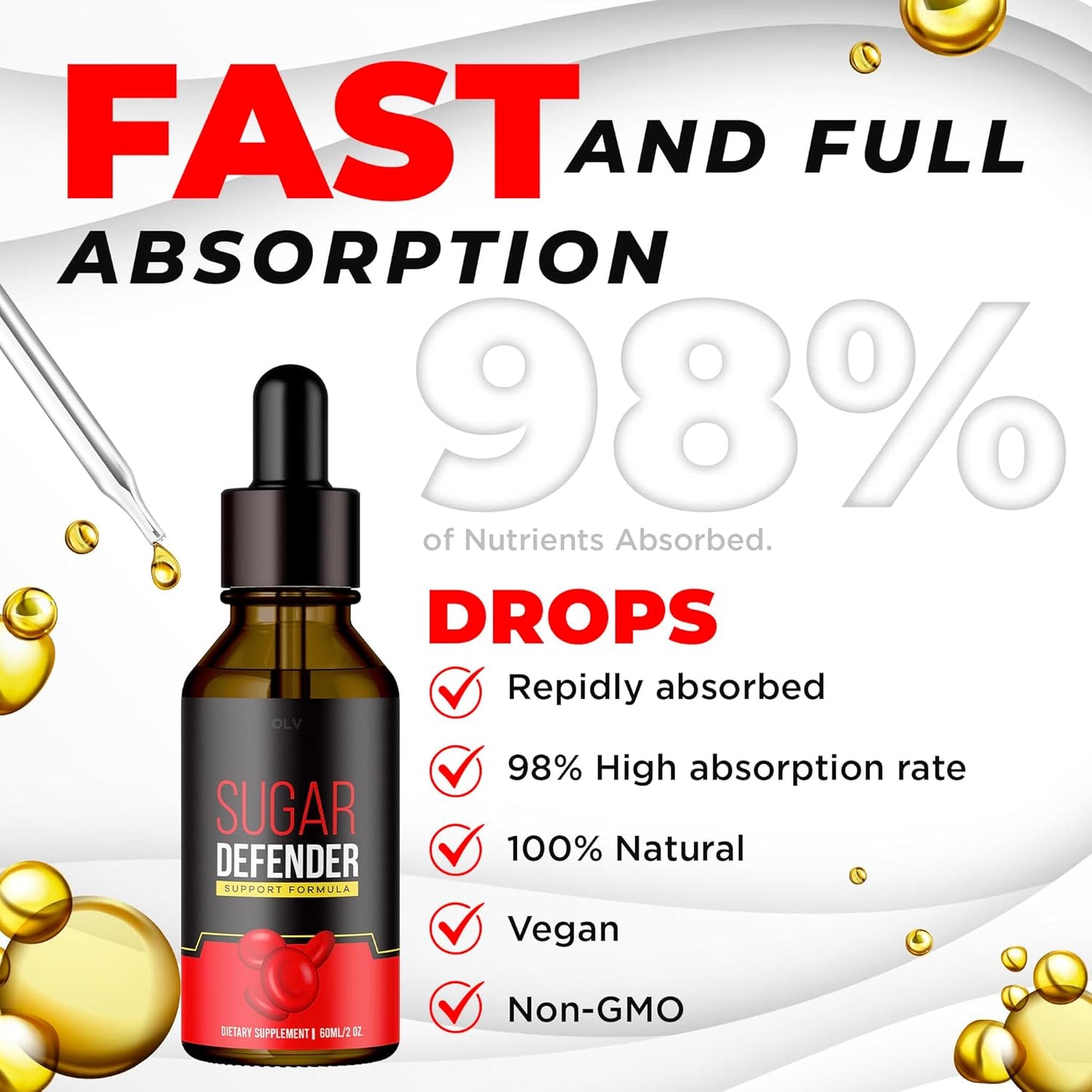 Sugar Defender Liquid Drops - 30 Day Supply, Reviews & Benefits