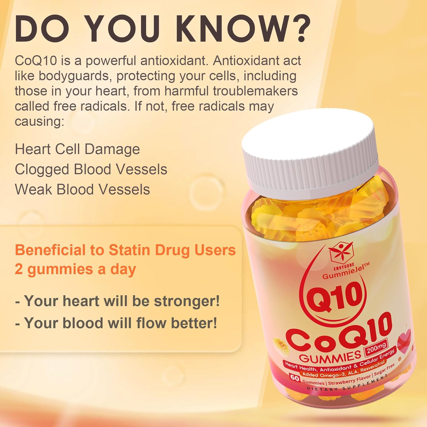 Sugar Free Black Seed Oil Gummies with Chlorophyll + CoQ10 200mg - EnvyCure