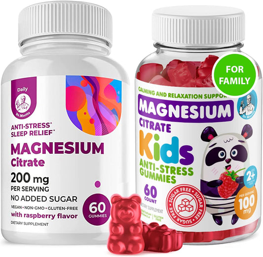 Sugar-Free Dr. Moritz Kids Magnesium Gummies - 60 Count Calm Supplement for Children and Adults - BoostGo Australia