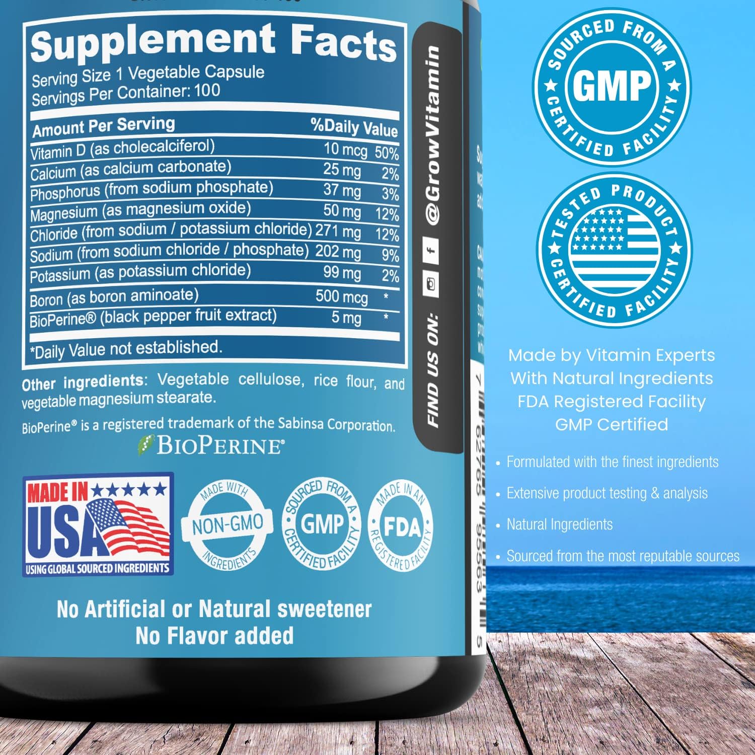 Sugar-Free Electrolyte Capsules for Energy & Hydration - Keto-Friendly Salt Pills with No Maltodextrin - 100 Capsules