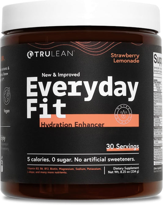 Sugar-Free Electrolyte Powder Drink with BCAA Blend and Amino Acids - Strawberry Lemonade Flavor (30 Servings)