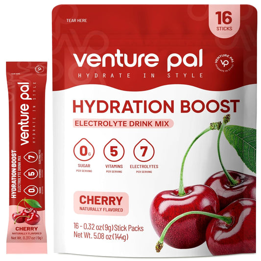 Sugar-Free Electrolyte Powder Packets for Rapid Hydration & Recovery - Daily IV Drink Mix with 5 Vitamins, 7 Electrolytes - Keto Friendly, Non-GMO, Certified Vegan - 16 Sticks - BoostGo Australia