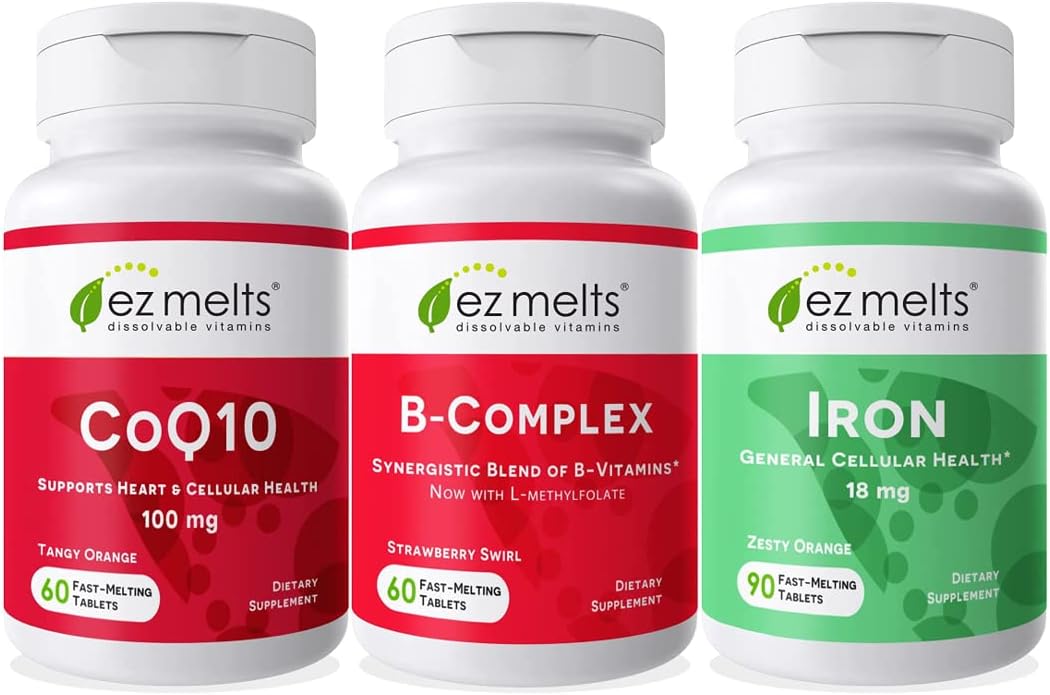 Sugar-Free Essential Energy Bundle by EZ Melts - 1-3 Month Supply for Easy Consumption