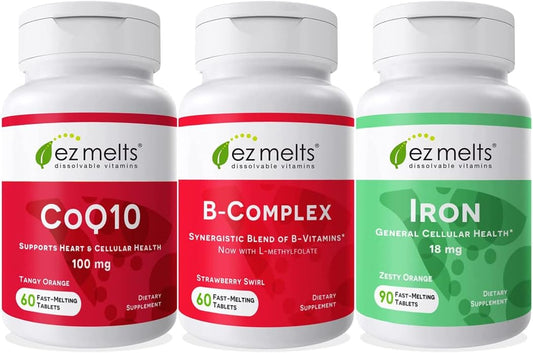 Sugar-Free Essential Energy Bundle by EZ Melts - 1-3 Month Supply for Easy Consumption